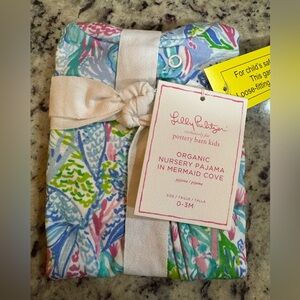 Organic Mermaid Cove Baby Pajama - Blue/Pink/Green